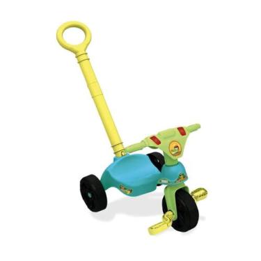Imagem de Triciclo Infantil criança 24 Meses a 23 kg Com empurrador Croco Racer 