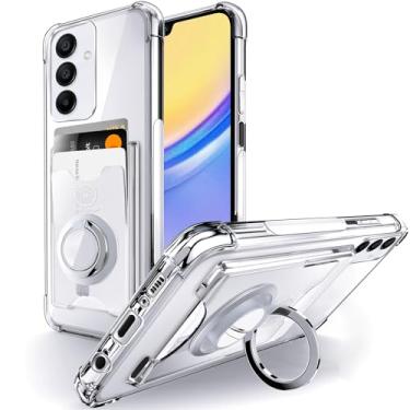 Imagem de Shields Up Capa para Samsung Galaxy A16 5G, carteira minimalista com porta-cartões e suporte de anel, [proteção contra quedas] Capa protetora fina para Samsung Galaxy A16 - transparente