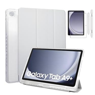 Imagem de Aplicável a Capa Para Tablet Samsung, pelicula Samsung Galaxy,Pelicula Tablet,Capa Tablet Para Galaxy Tab A9 Tela 8.7 Entrega Película E Caneta,Robusta Máxima Proteção (cinzento)