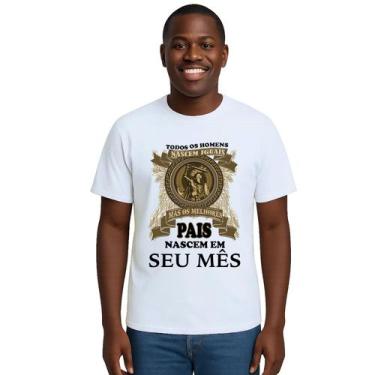 Imagem de Camiseta Melhores Pais Nascem Em Personalizada - Use P4, Branco, Adult