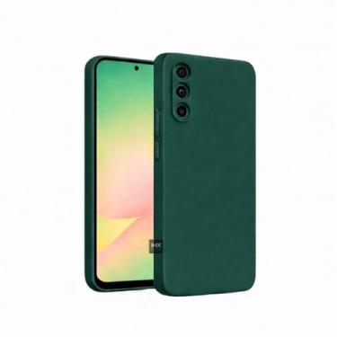 Imagem de Capa Capinha Case Compatível Samsung_ Galaxy A56 Silicone Aveludada Anti Impacto Reforçada Emborrachado Com Proteção De Câmera Premium (VERDE ESCURO)