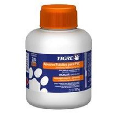 Imagem de Adesivo Plástico Para Pvc Frasco 175g - 53.02.015.1 - Tigre Cola Adesivo Pvc Com Pinccel 175g Incolor Tigre