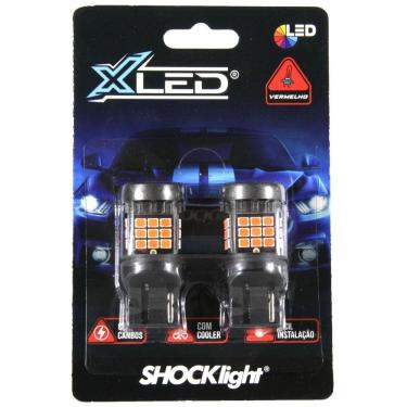 Imagem de Lâmpada led 1 polo t20 36 led shocklight canbus vermelho 12v