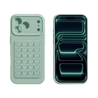Imagem de Capa De Silicone Sólida Com Suporte De Sucção Para iPhone 16 15 14 pro