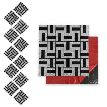 Imagem de Pastilha De Vidro Adesiva Kit 11 Uni Parede Cozinha Sala Banheiro Decorativa Moderna Requintado Reforma Facil Aplicacao