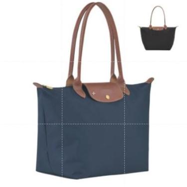 Imagem de Bolsa De Ombro Média Feminina De Lona Saco - sem marca, Azul marinho