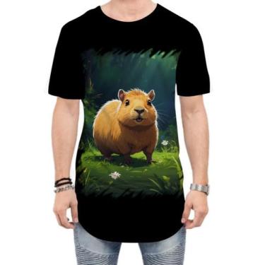 Imagem de Camiseta Longline Capivara do Bem Animalzinho 15 - Kasubeck Store®, P