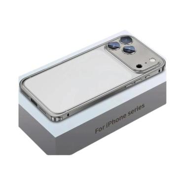 Imagem de Capa De Metal Em Liga De Alumínio Para iPhone 17 pro Max 16 15 14 13 C