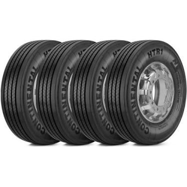 Imagem de Kit 4 Pneu Continental Aro 22.5 295/80r22.5 152/148m HTR 1