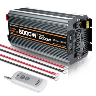 Imagem de Inversor de Energia EFFORTWAY 5000W 12V para AC 110V com LCD e Control