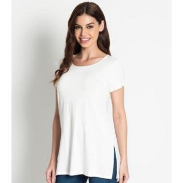 Imagem de Blusa Básica Alongada Feminina Rovitex Bege GG-Feminino