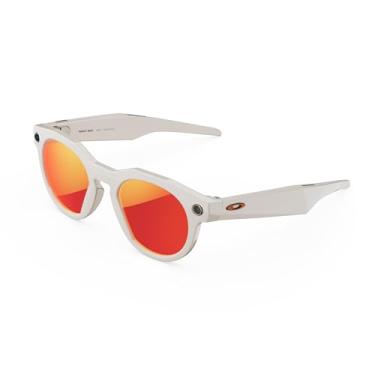 Imagem de Oakley | Meta HSTN - with Meta AI, Audio, Photo, Video Compatibility - Warm Grey, Prizm™ Ruby