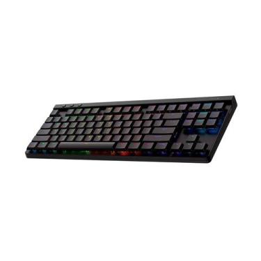 Imagem de Teclado mecanico gamer sem fio logitech g515 tkl rgb switch gl tactile