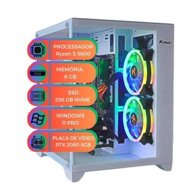 Imagem de Computador Pc Gamer Br Ryzen 5 RTX2060 256GB NVMe 8GB Win 11 - Multipc