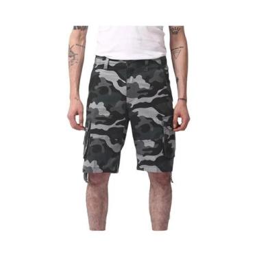 Imagem de Bermudas Casuais Masculinas Em Camuflagem, Soltas, De Algodão, Para Es