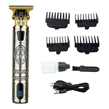 Imagem de Máquina de cortar cabelo para homem, kit de corte de cabelo elétrico Aparador de cabelo recarregável para corte de cabelo e kit de higiene para homem (Color C)