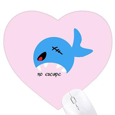 Imagem de Mouse pad Shark Predators Hunt Art Deco moderno coração tapete de borracha para escritório