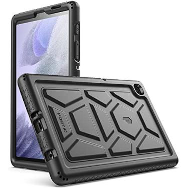 Imagem de Poetic Capa resistente Turtleskin para Galaxy Tab A7 Lite 8,7 polegadas (SM-T220/T225/T227), capa protetora de silicone resistente à prova de choque para crianças, preta