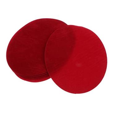 Imagem de Newmind 3 pares de tecido de camurça cotovelo/joelho patch de ferro para conserto de roupas - vermelho