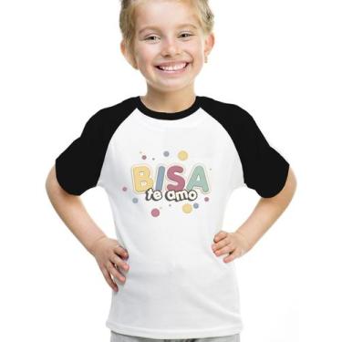 Imagem de Camiseta Feminna Bisa Eu Te Amo Colorido Presente Blusa - Mago Das Cam