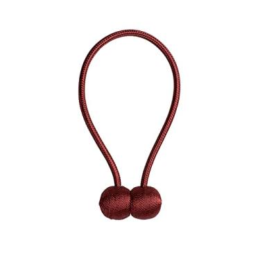 Imagem de Cortina de cabeça redonda de poliéster fivela magnética cortina simples fivela magnética cinta Joker sem instalação perfurada fivela de cortina tiebacks, T5,1 Pçs