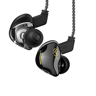Imagem de Monitor de ouvido CCZ Coffee Bean in Ear Monitor, fones de ouvido com isolamento de som profissional, músicos em palco Hi-Fi, fones de ouvido com pontas auriculares patenteadas, ajuste seguro na orelha transparente (microfone, café)