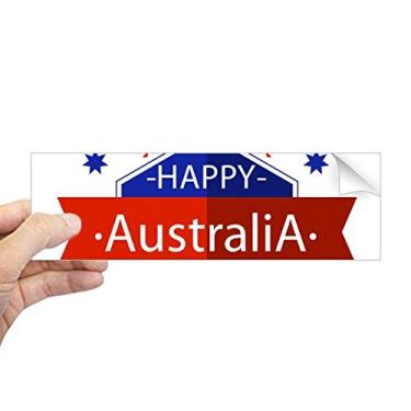 Imagem de DIYthinker Adesivo retangular para para-choque Happy Australia Day Ostrich and Star Illustration Notebook Janela Decalque