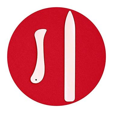 Imagem de Levolpe Kit 2 Dobradeiras Vincador Para Scrapbook Cartonagem Plástico Inacabada 2 furos 2 Contagem