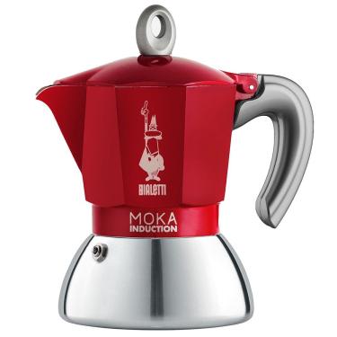 Imagem de Cafeteira Italiana Bialetti Moka Induction em Alumínio 2 Xícaras - Vermelha