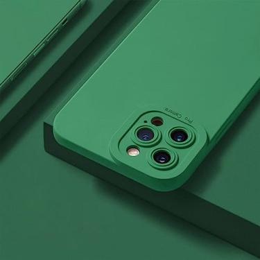 Imagem de Capa de telefone para Huawei P30 P40 Lite P50 Mate 30 40 Pro Honor 50 X8 10i 20 Nova 9 5t 3i P Smart Liquid Silicone Cover, verde, para P SMART 2021