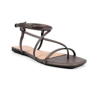 Imagem de Rasteirinha Feminina Sandália Tira Strass Confortável Verão