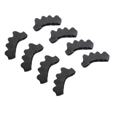 Imagem de Corretor de Dedos, 8 Peças, Design Ergonômico, Separador de Dedos, Alta Flexibilidade, Fácil de Usar para Mulheres e Homens (Preto)