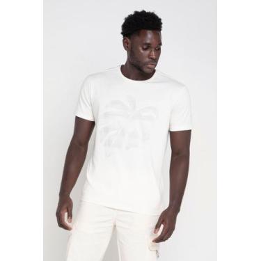 Imagem de Camiseta Masculina Malha Collection Estampa Folha Polo Wear Off White