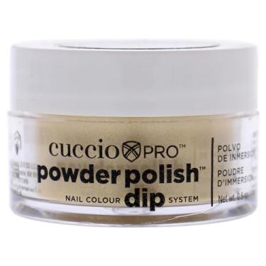 Imagem de Cuccio Pro Powder Polish Dip - Metallic Lemon Gold - Verniz para unhas para manicure e pedicure, aplicação/remoção fácil e rápida - Sem necessidade de luz LED/UV - Não tóxico, inodoro, altamente