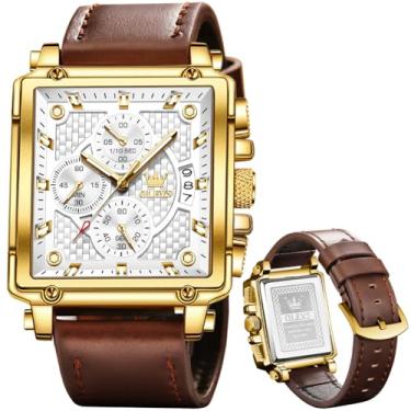 Imagem de Relógio de pulso masculino OLEVS Pro Diver Elegante, de aço inoxidável, pulseira de silicone, com cronógrafo, à prova d'água, relógio masculino com mostrador grande