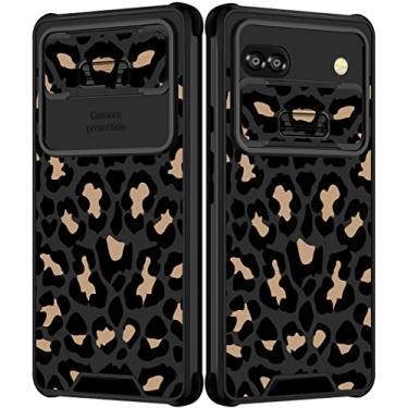 Imagem de Goocrux Capa para Google Pixel 6A Leopardo para Meninas Mulheres Capa de Telefone com Estampa de Onça Bonito Animal Preto Moda com Capa de Câmera Deslizante Estética Capas Femininas para Pixel 6A 5G 6.1"