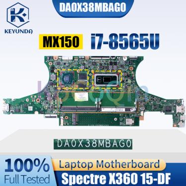 Imagem de Placa-mãe portátil para HP Spectre  DA0X38MBAG0  X360  15-DF  Notebook Mainboard  i7-8565U