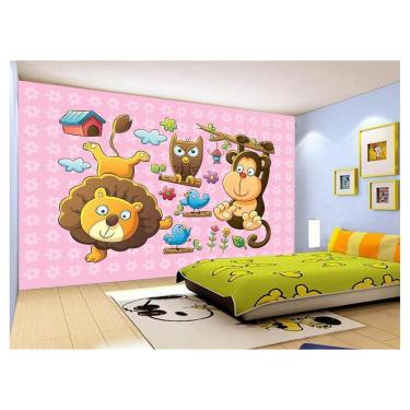 Imagem de Papel De Parede Infantil Zoo Safari Leão Baby 3,5M Azs248