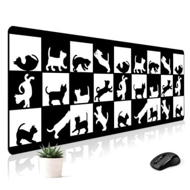 Imagem de Stanoha Tapete de mesa para jogos, teclado grande, fofo, escritório, computador portátil, gatos, animal, 2GG, grande, kawaii, estética, feminino, bonito, design, feminino, rapariga, gamer, grande