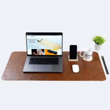 Imagem de Mouse Pad Grande Em Couro Legítimo Deskpad 70x38cm Premium - CARMISINI