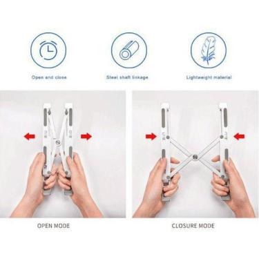 Imagem de Suporte Notebook Dobrável Ergonômico Ajustável Netbook Tablet - Online