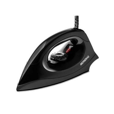 Imagem de Ferro de Passar Roupa a Seco Mondial Fsn-55-B Preto - 127V, Preto, 110