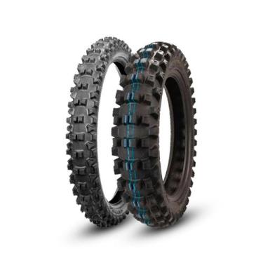 Imagem de Par Pneu Borilli 80/100-21 Mx77 + 110/100-18 exc Soft