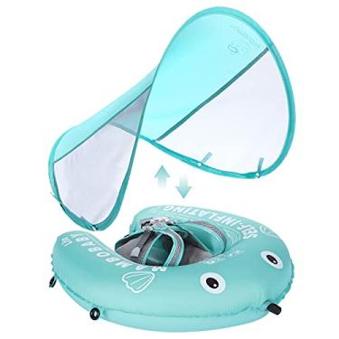 Imagem de Mambobaby Newest Compressible Folding Baby Self-Inflating Float with Sun Canopy – Green