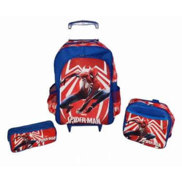 Imagem de Kit mochila de rodinhas skye patrulha canina infantil escolar meninas 