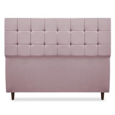 Imagem de Cabeceira Giovana King 195cm Suede - SRJ Moveis, Rose