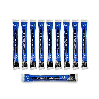 Imagem de Cyalume Bastão de Luz de Grau Militar Glow Sticks – Bastão de Luz Química de Emergência SnapLight Azul Premium de 15 cm com Duração de 8 Horas (Pacote de 10 Luzes Químicas)