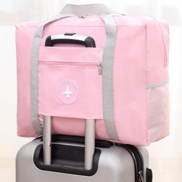 Imagem de Bolsa Mala Para Viagem Dobrável Impermeável Com Grande Capacidade e Al