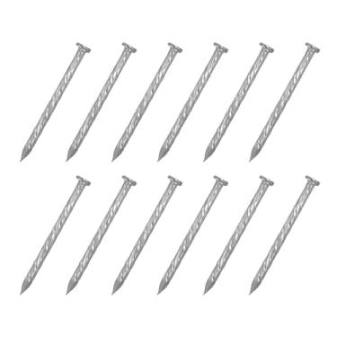 Imagem de uxcell 25 peças de pregos de cerca, 304 de aço inoxidável 304 de aço inoxidável para conserto de piso de casa, madeira, prata