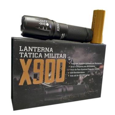 Imagem de Lanterna Led Tatica T6 Militar com Bateria Recarregavel - B-Max